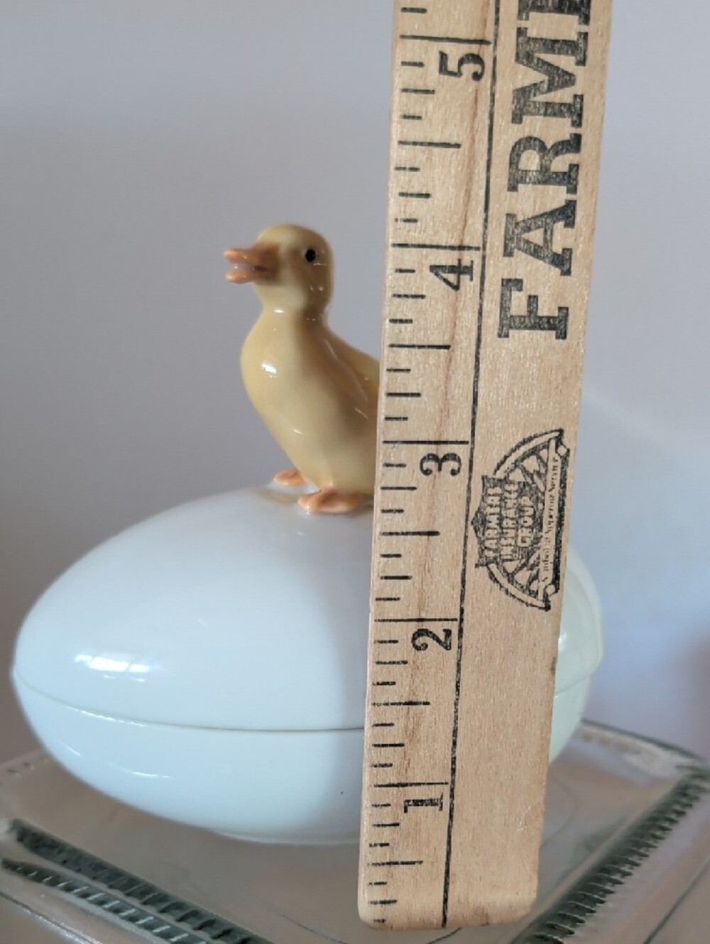 Otagari Japan,Yellow Ceramic Duck Trinket Box. - Picture 9 of 12